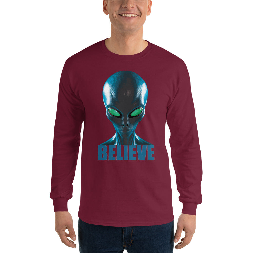 Believe in aliens Men’s Long Sleeve Shirt