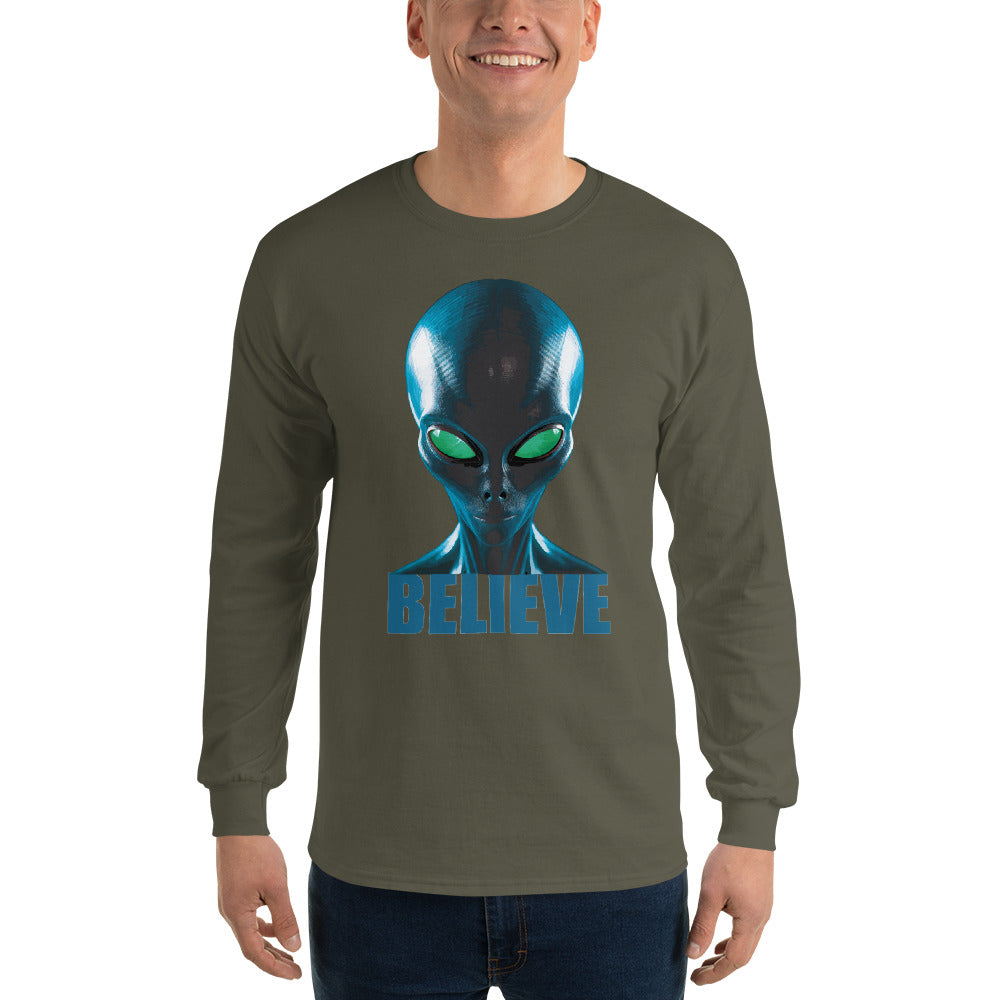 Believe in aliens Men’s Long Sleeve Shirt