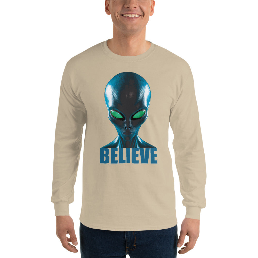 Believe in aliens Men’s Long Sleeve Shirt