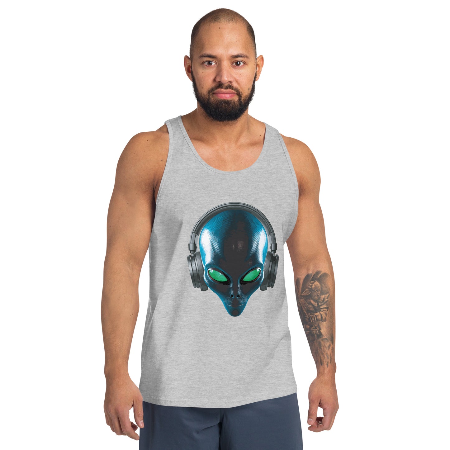 Alien with headphones Men's Tank Top