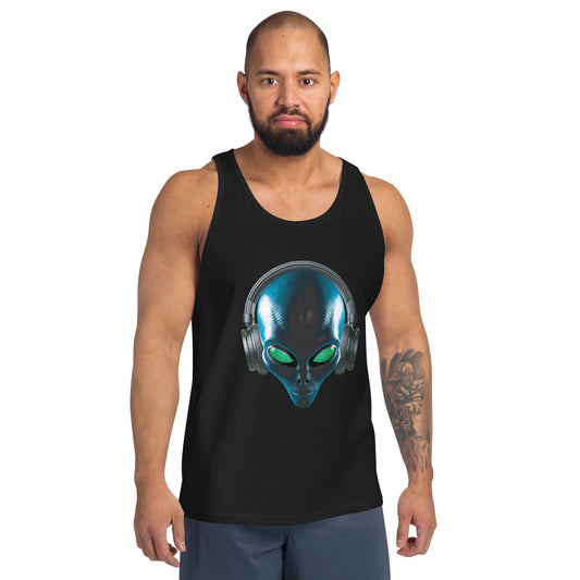 Alien with headphones Men's Tank Top