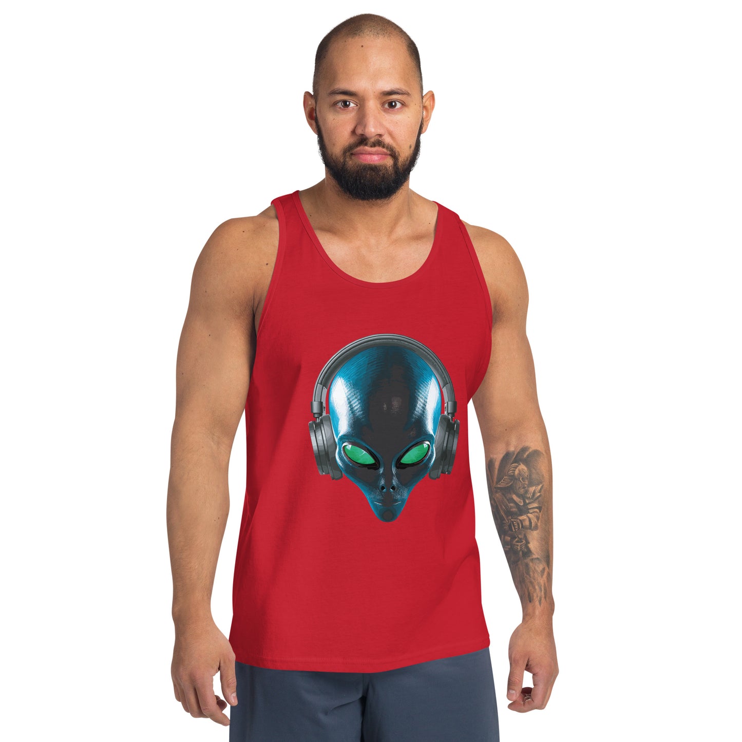 Alien with headphones Men's Tank Top