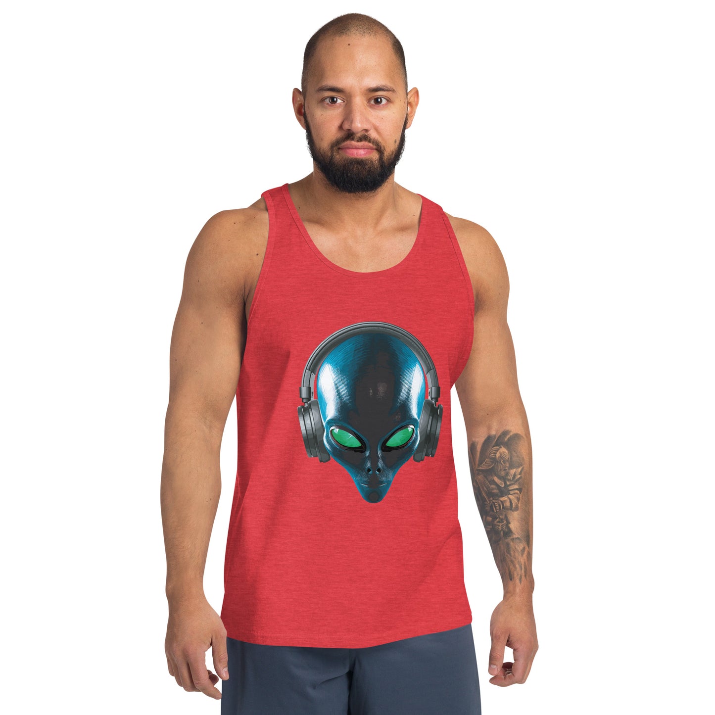 Alien with headphones Men's Tank Top