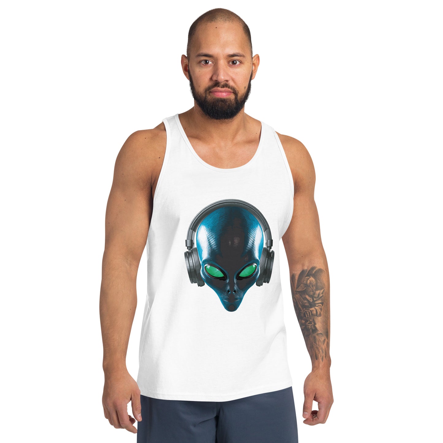 Alien with headphones Men's Tank Top