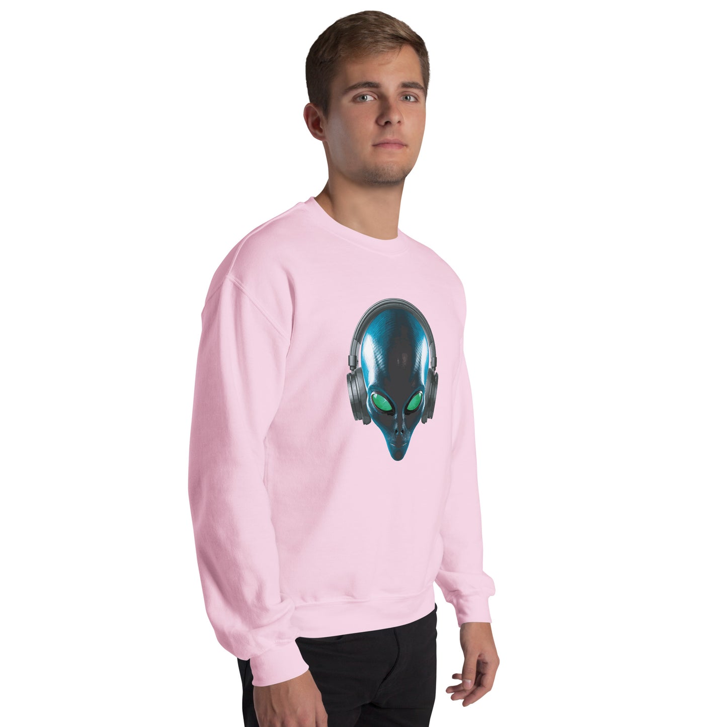 Alien with headphones Men’s Sweatshirt