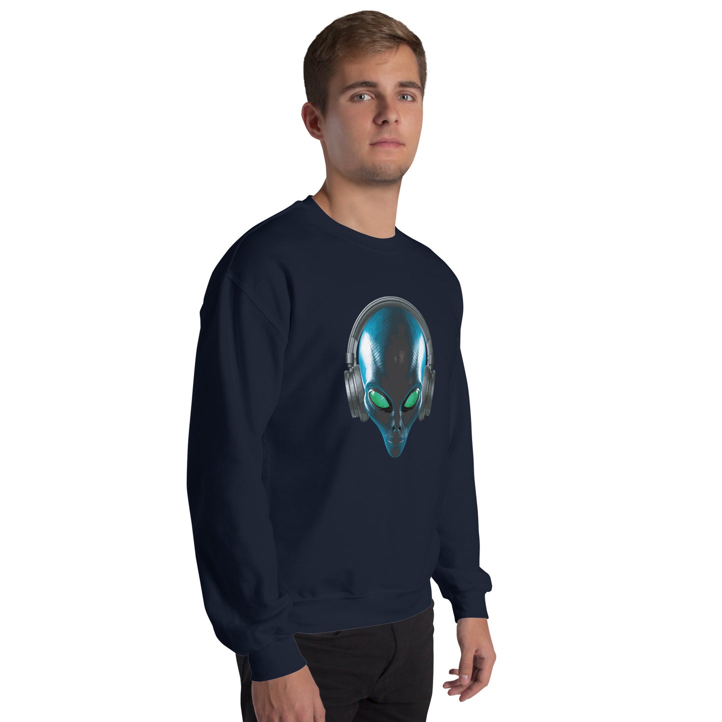 Alien with headphones Men’s Sweatshirt