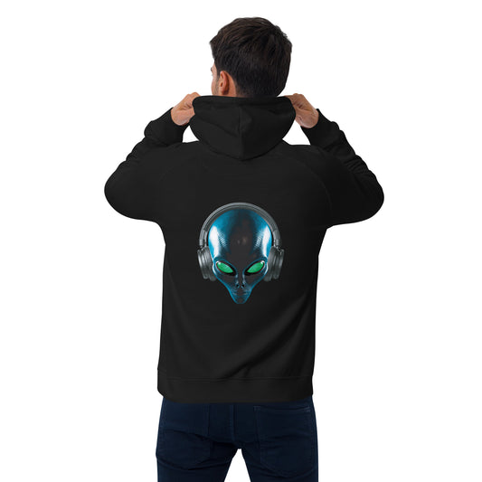 Alien with headphones Men’s eco  hoodie