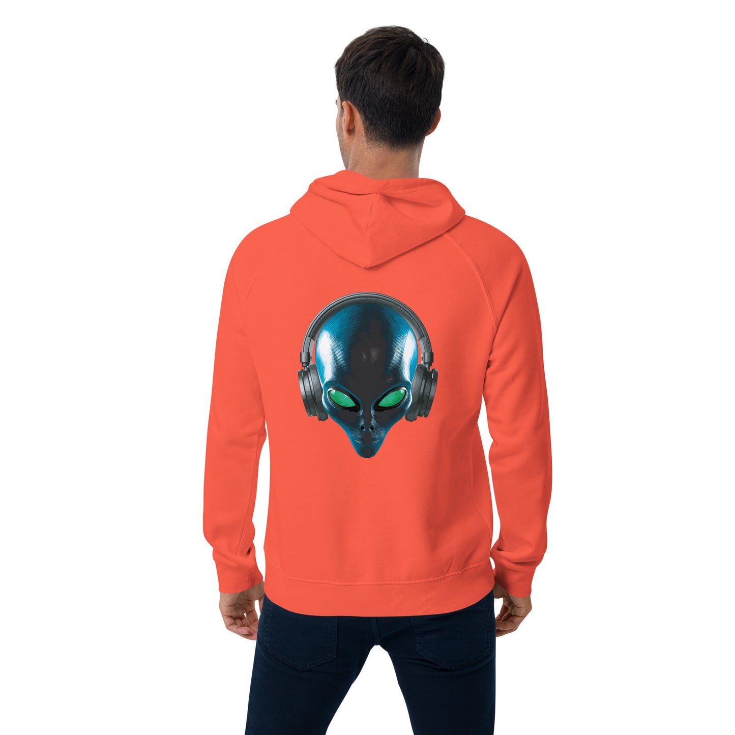 Alien with headphones Men’s eco  hoodie