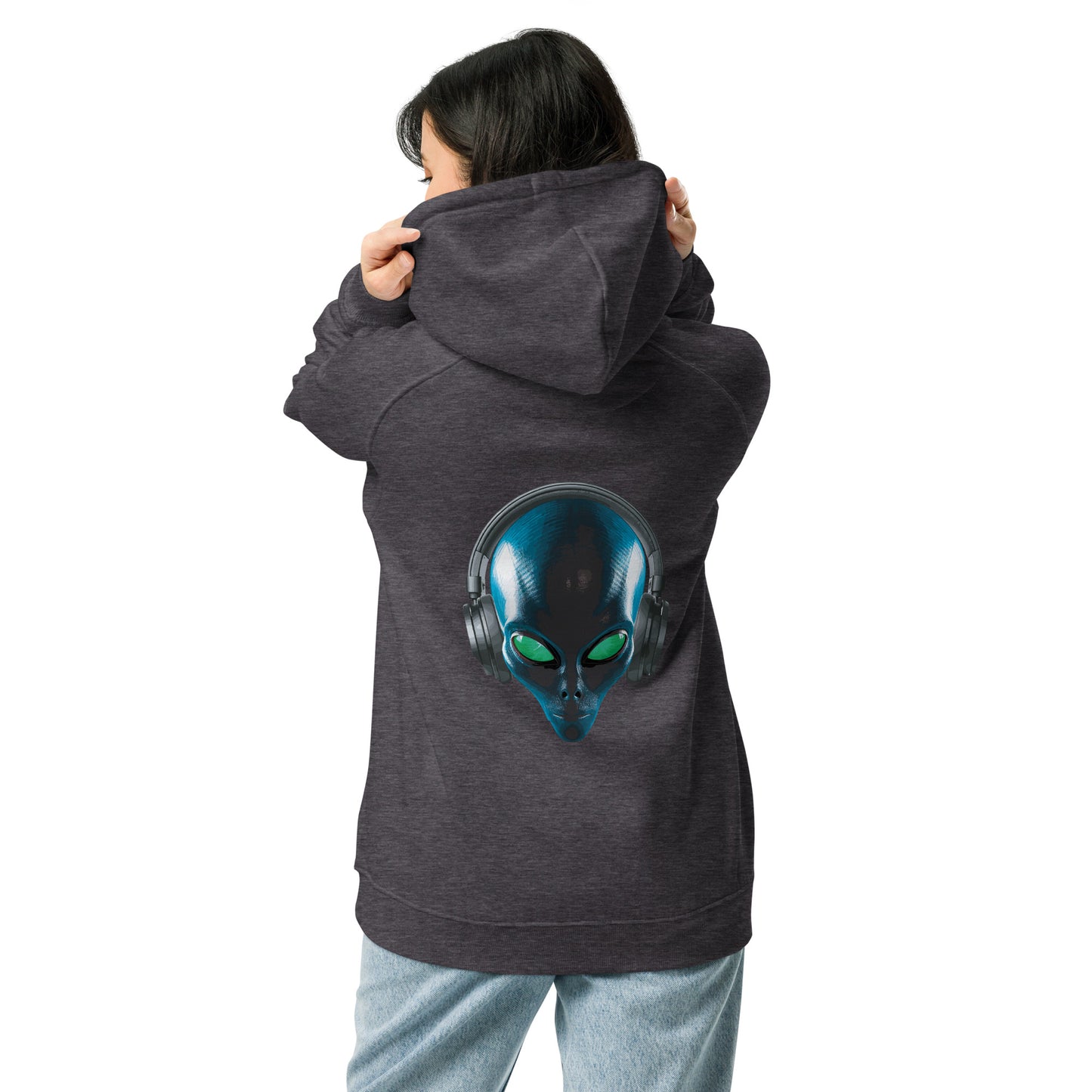 Alien with headphones Women’s eco  hoodie