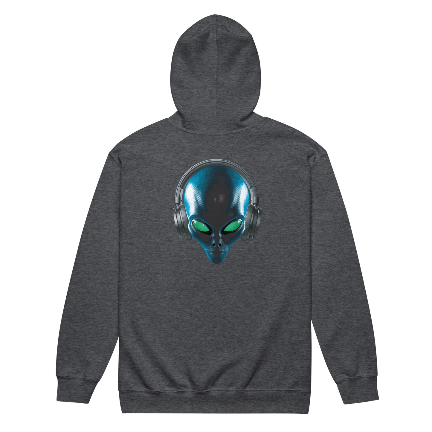 Alien with headphones Women’s heavy blend zip hoodie