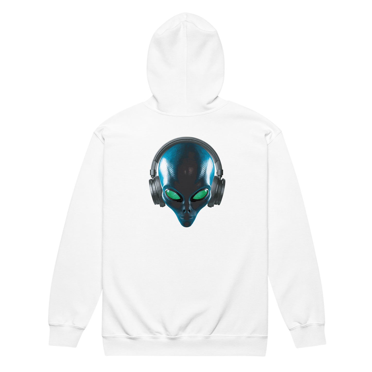 Alien with headphones Women’s heavy blend zip hoodie