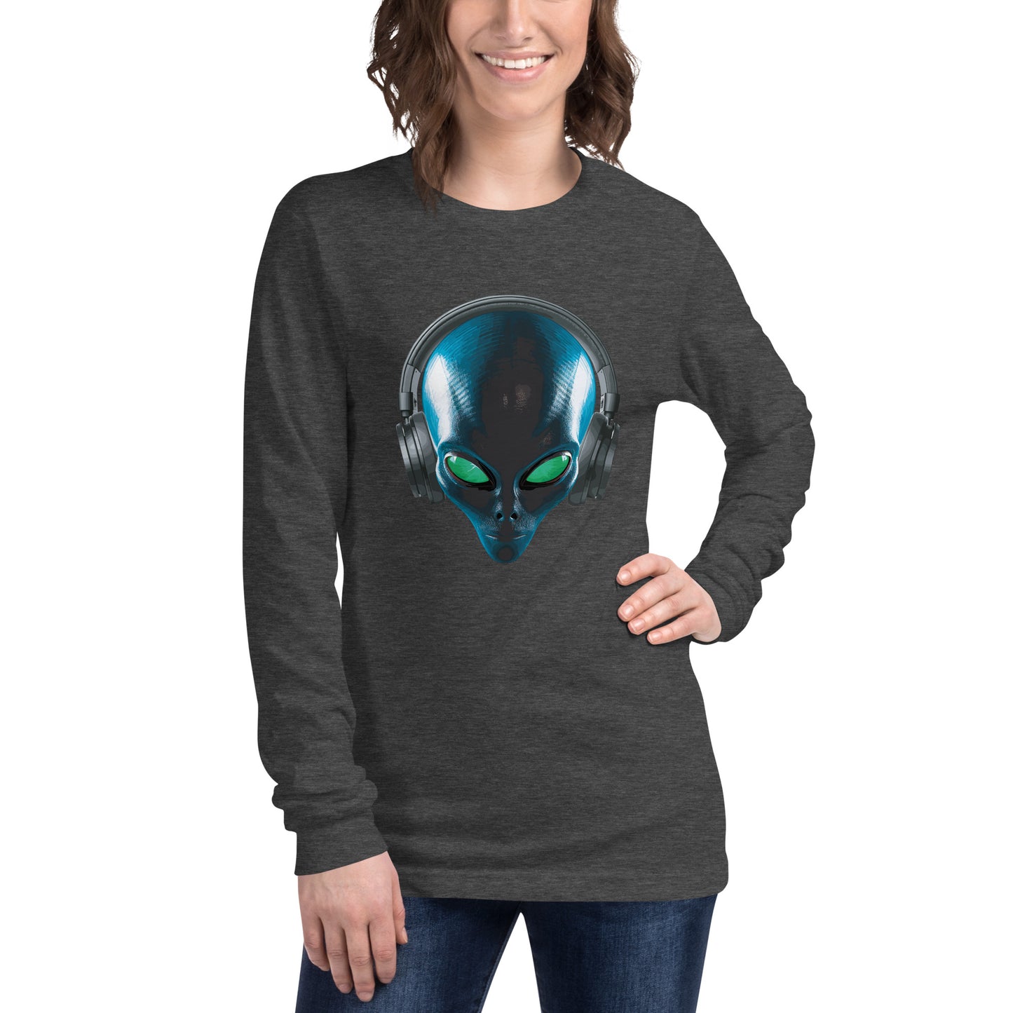 Aliens with headphones Women’s Long Sleeve Tee