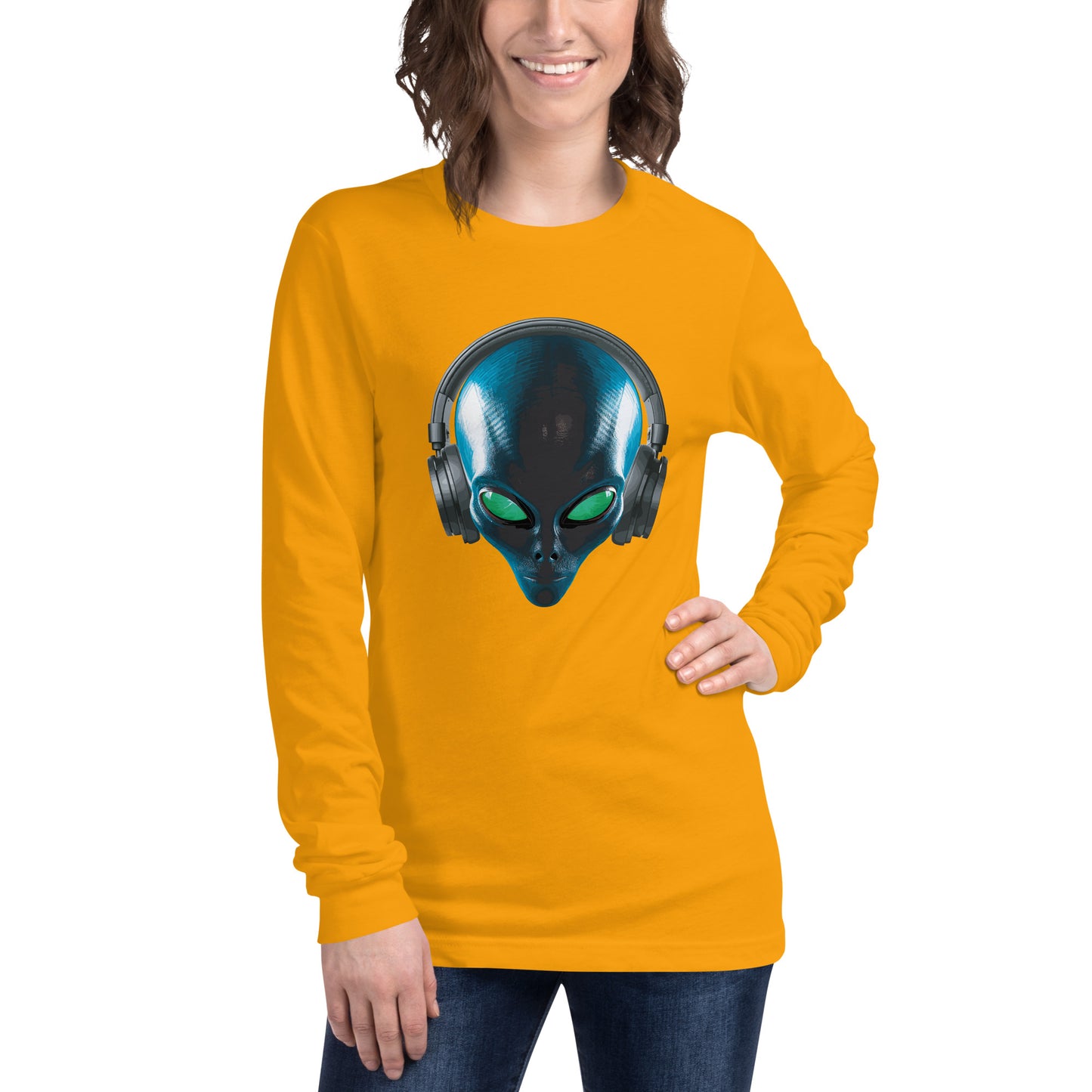 Aliens with headphones Women’s Long Sleeve Tee