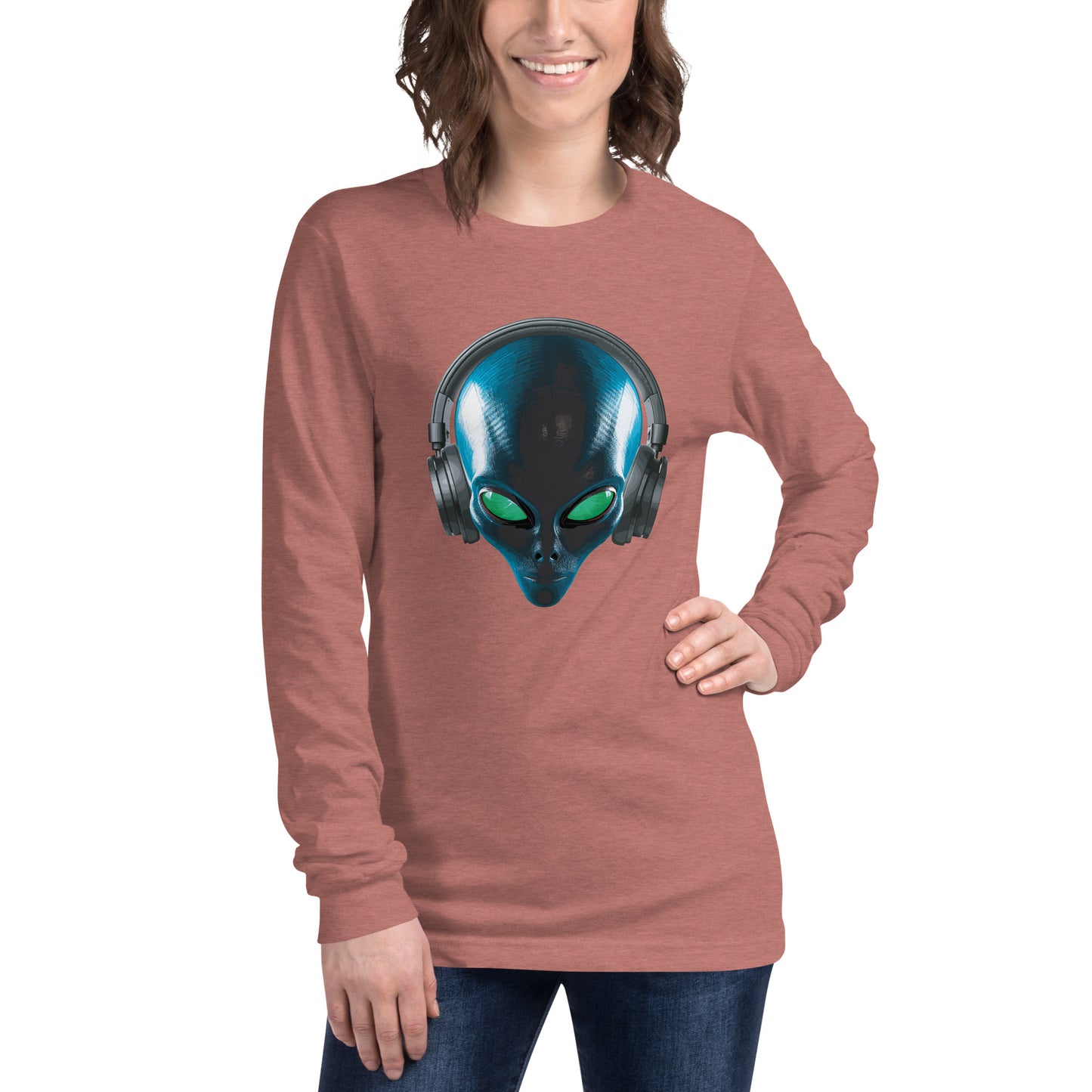 Aliens with headphones Women’s Long Sleeve Tee