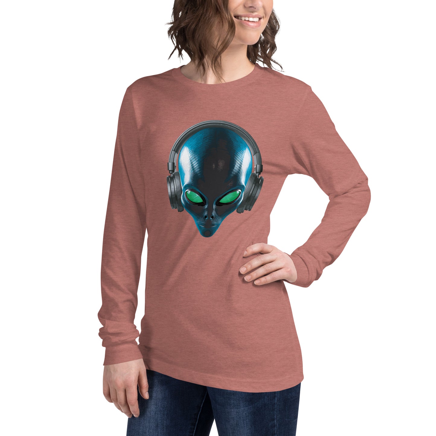 Aliens with headphones Women’s Long Sleeve Tee