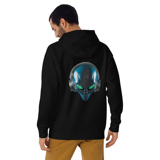 Alien with headphones Men’s Hoodie