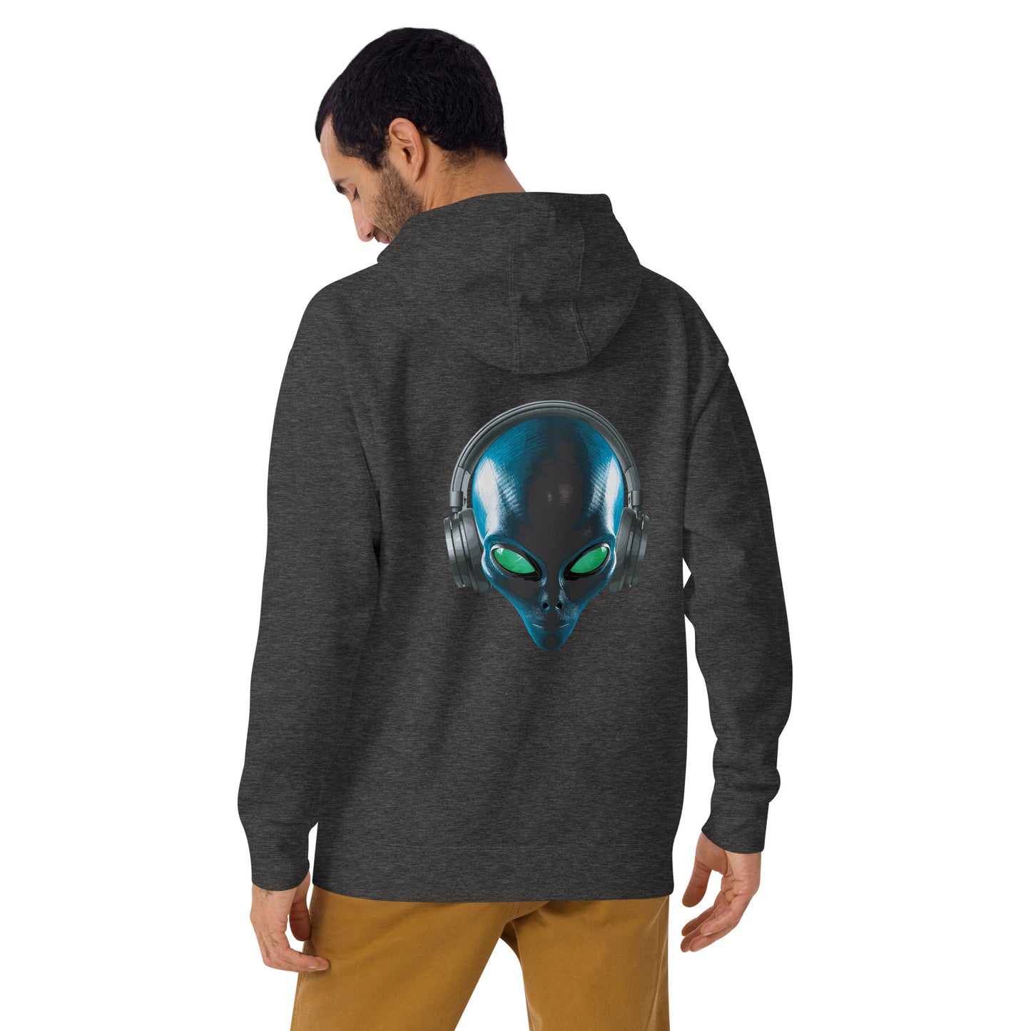 Alien with headphones Men’s Hoodie