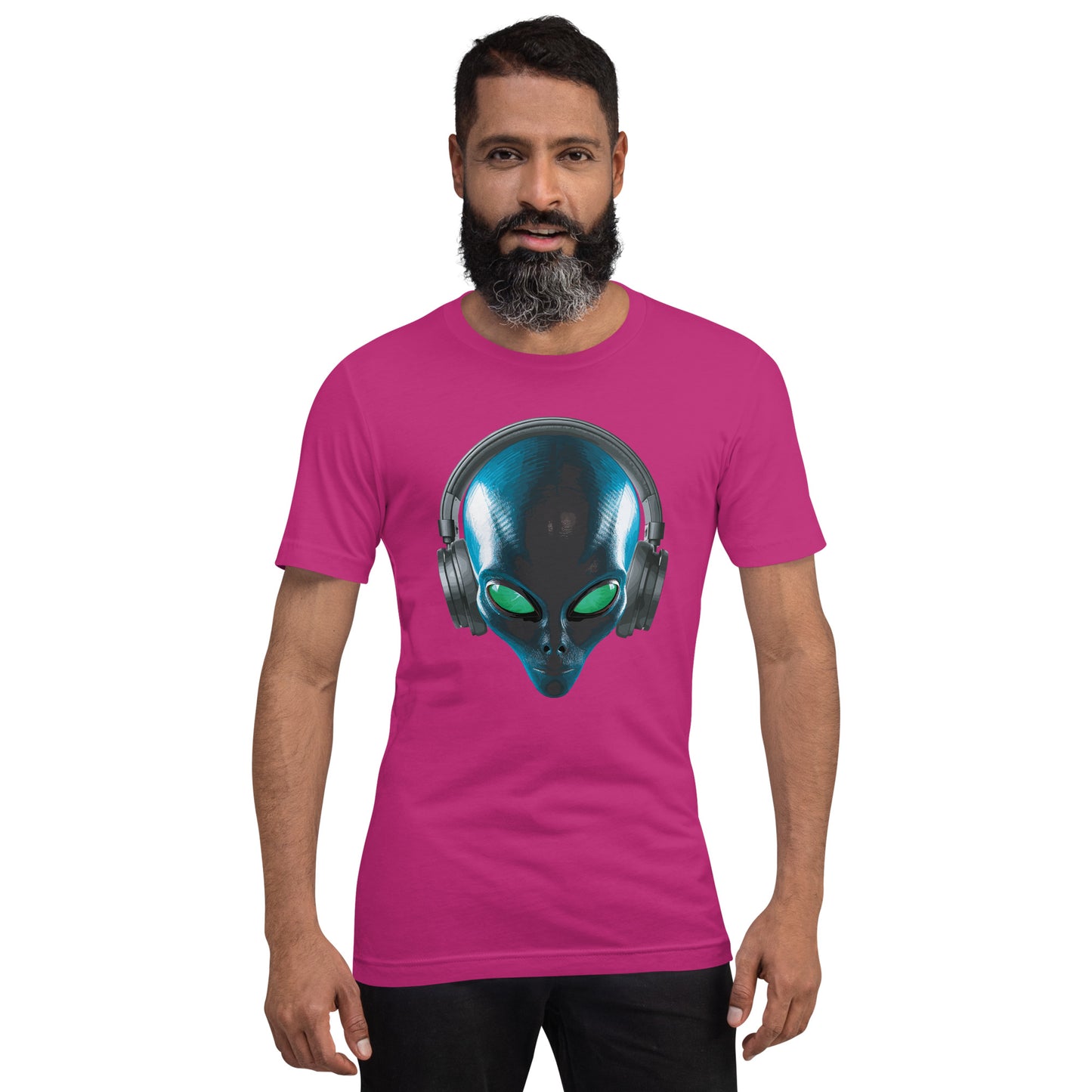 Alien with headphones t-shirt