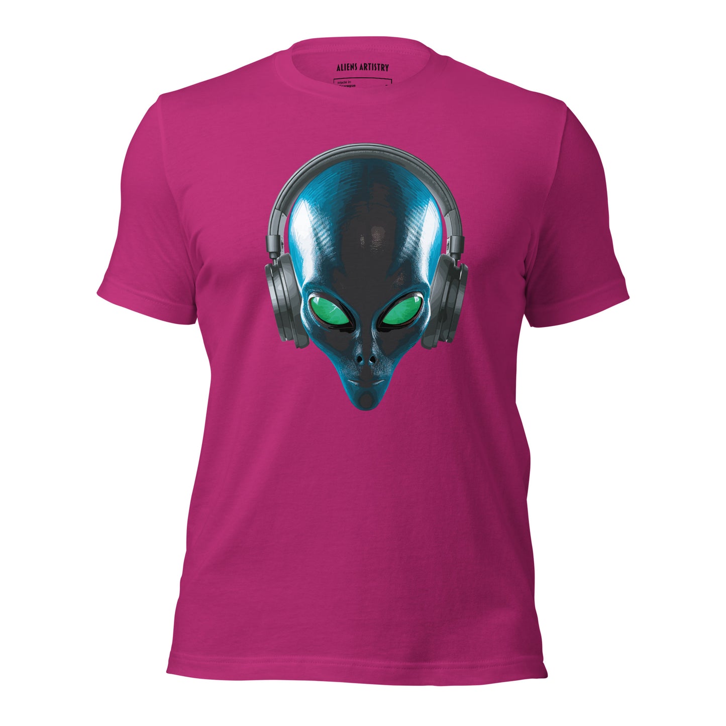 Alien with headphones t-shirt