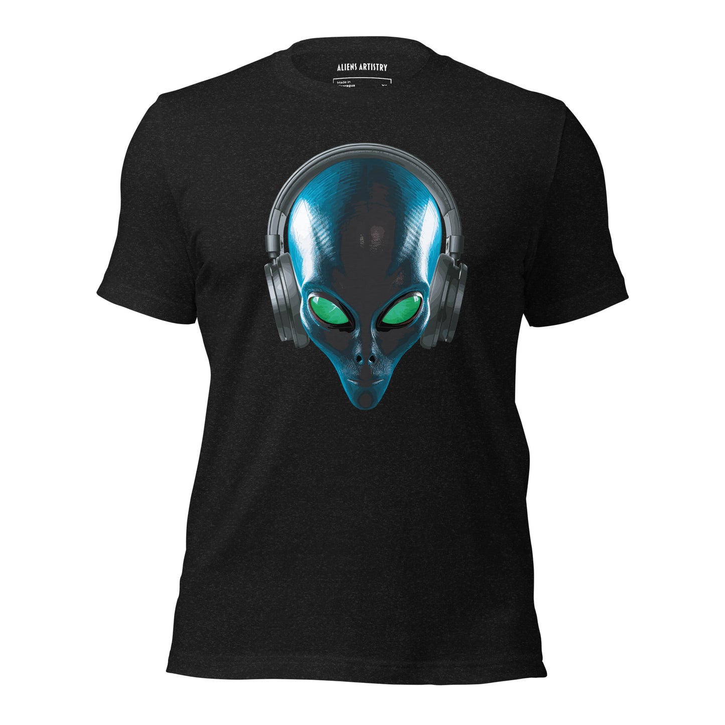 Alien with headphones t-shirt