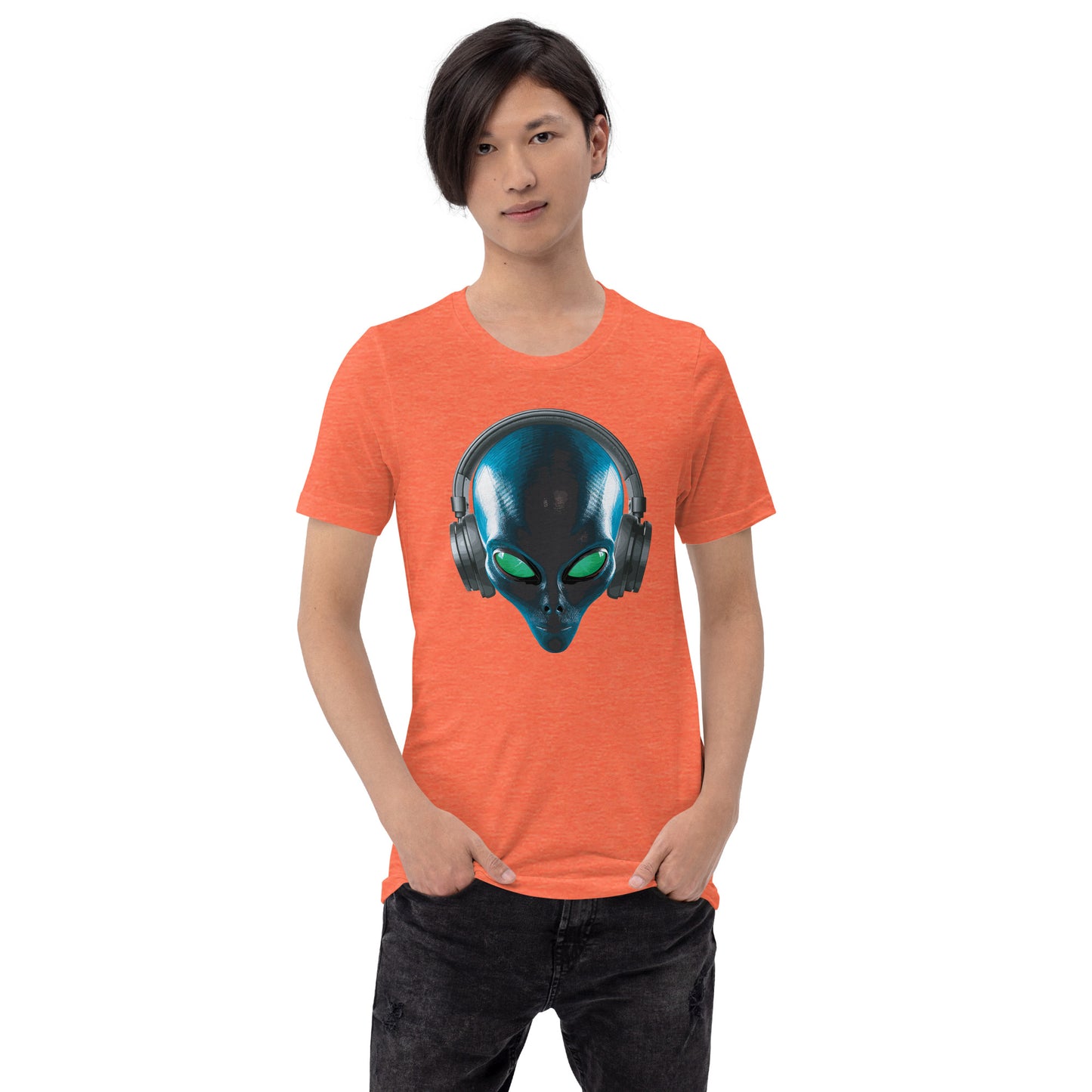 Alien with headphones t-shirt