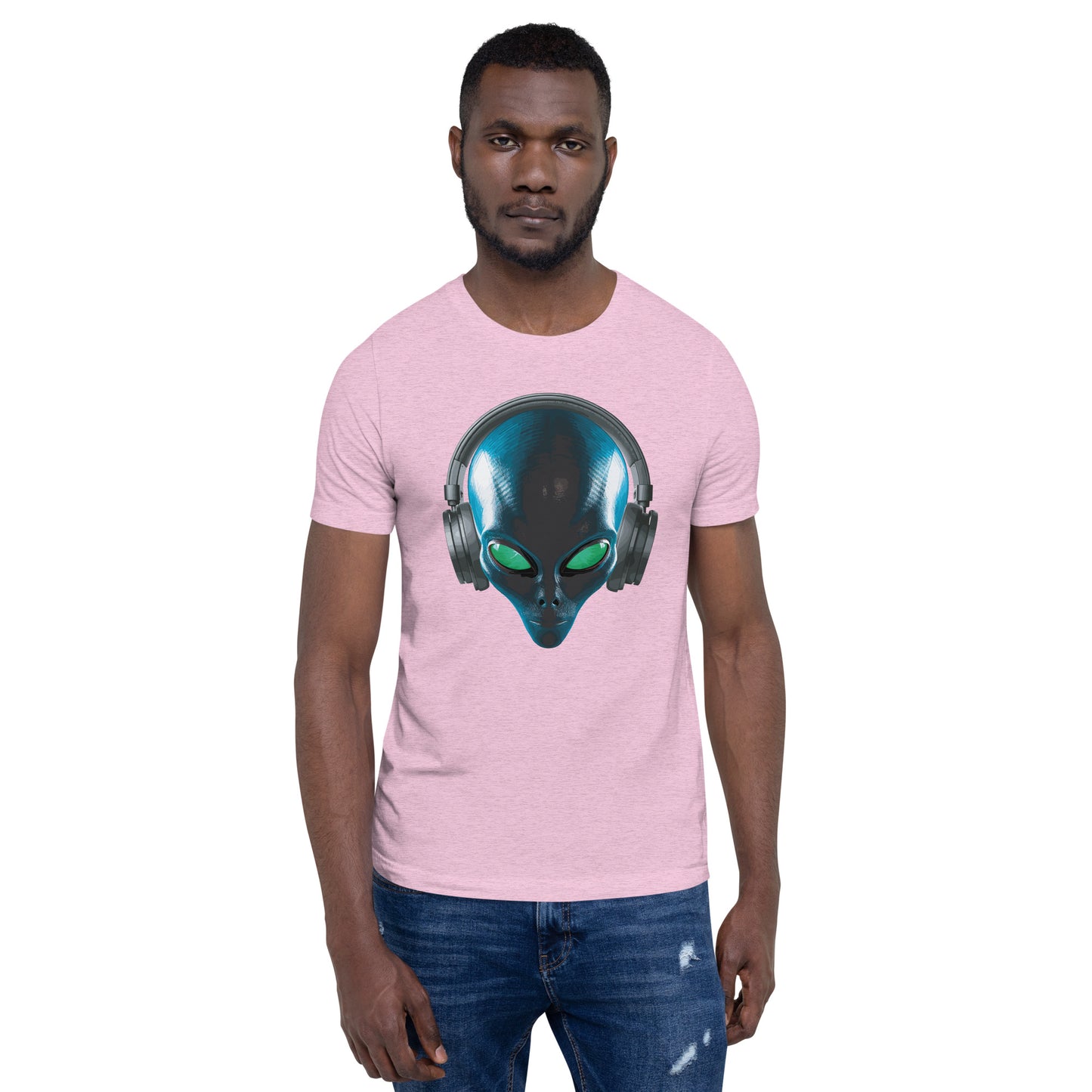 Alien with headphones t-shirt