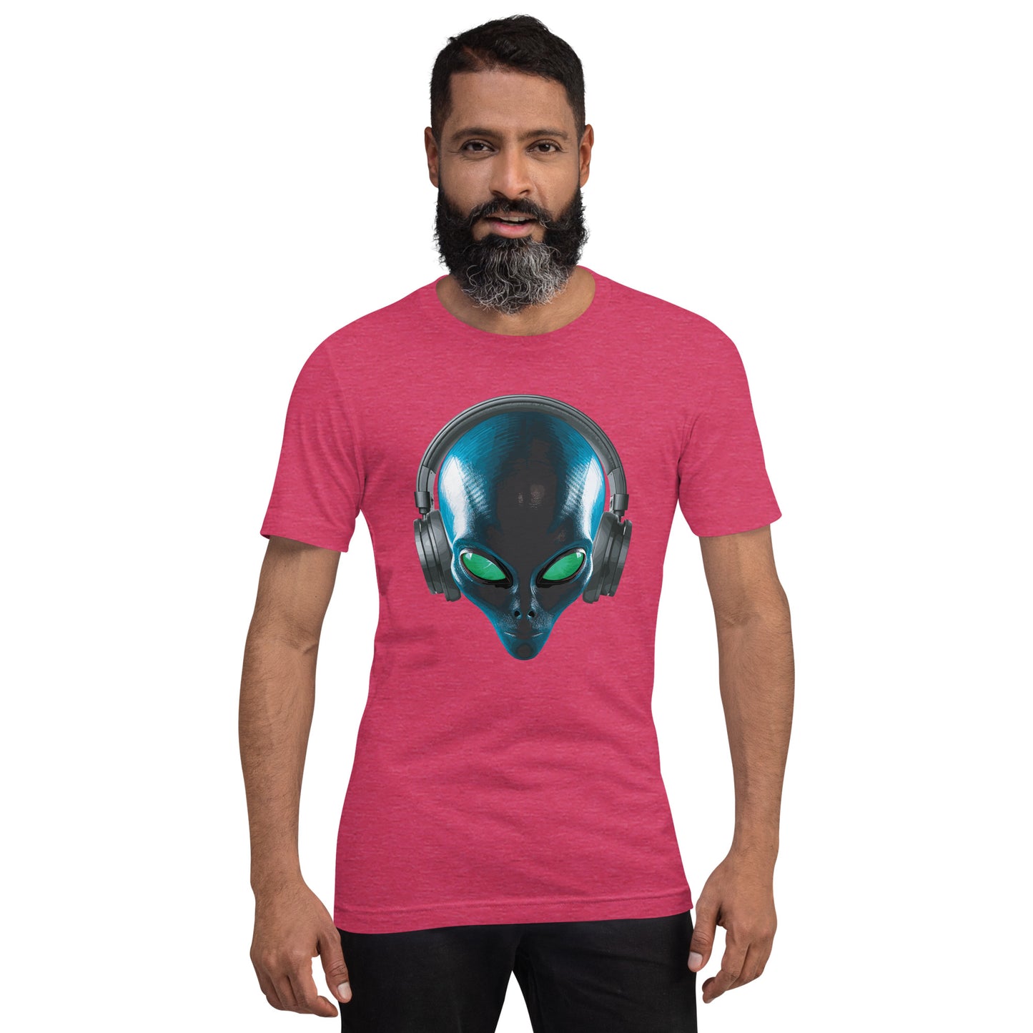 Alien with headphones t-shirt