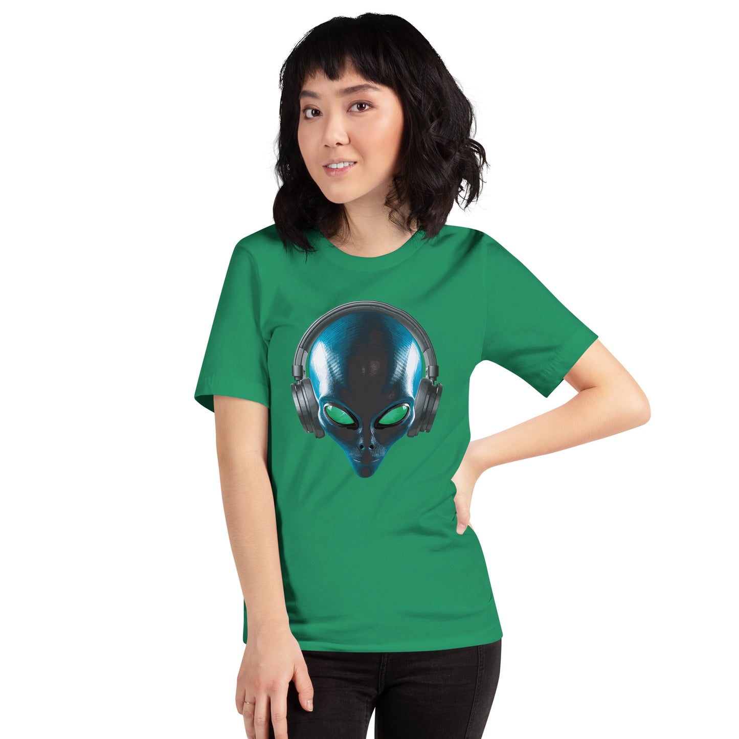 Aliens with headphones women’s  t-shirt