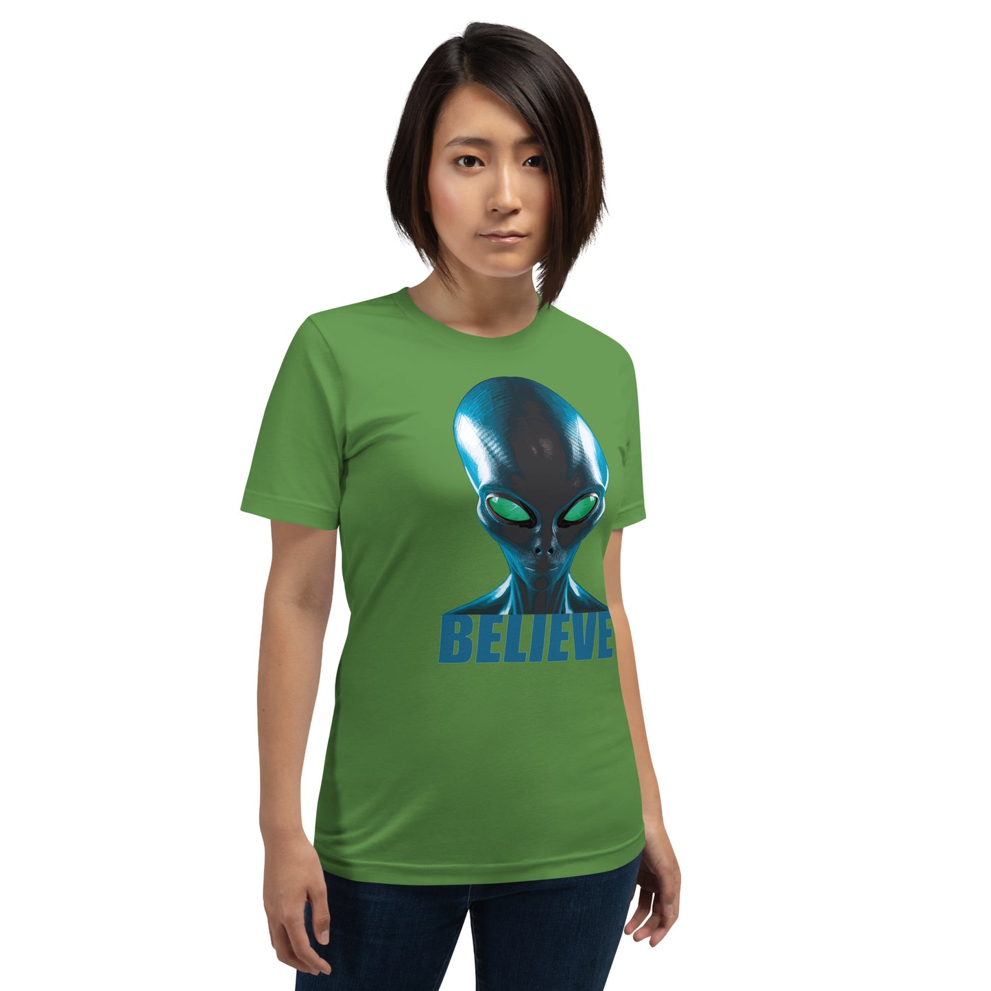 Believe in aliens women’s  t-shirt