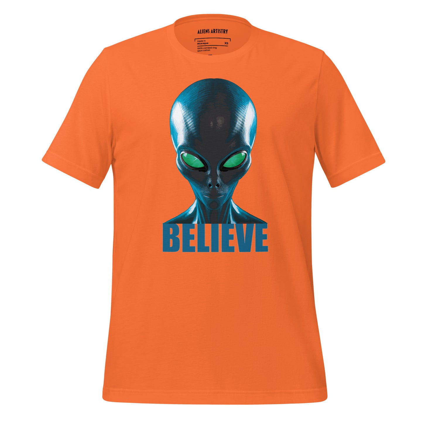 Believe in aliens women’s t-shirt