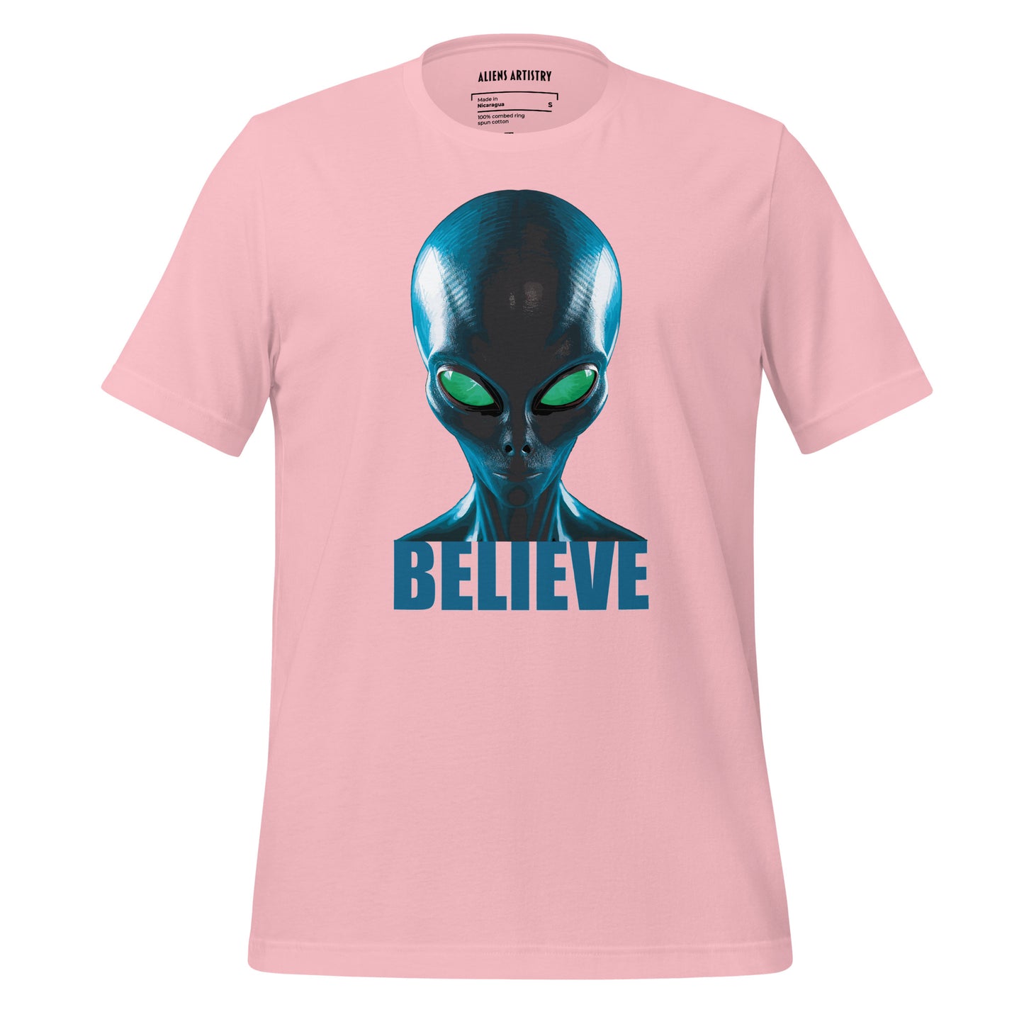 Believe in aliens women’s t-shirt