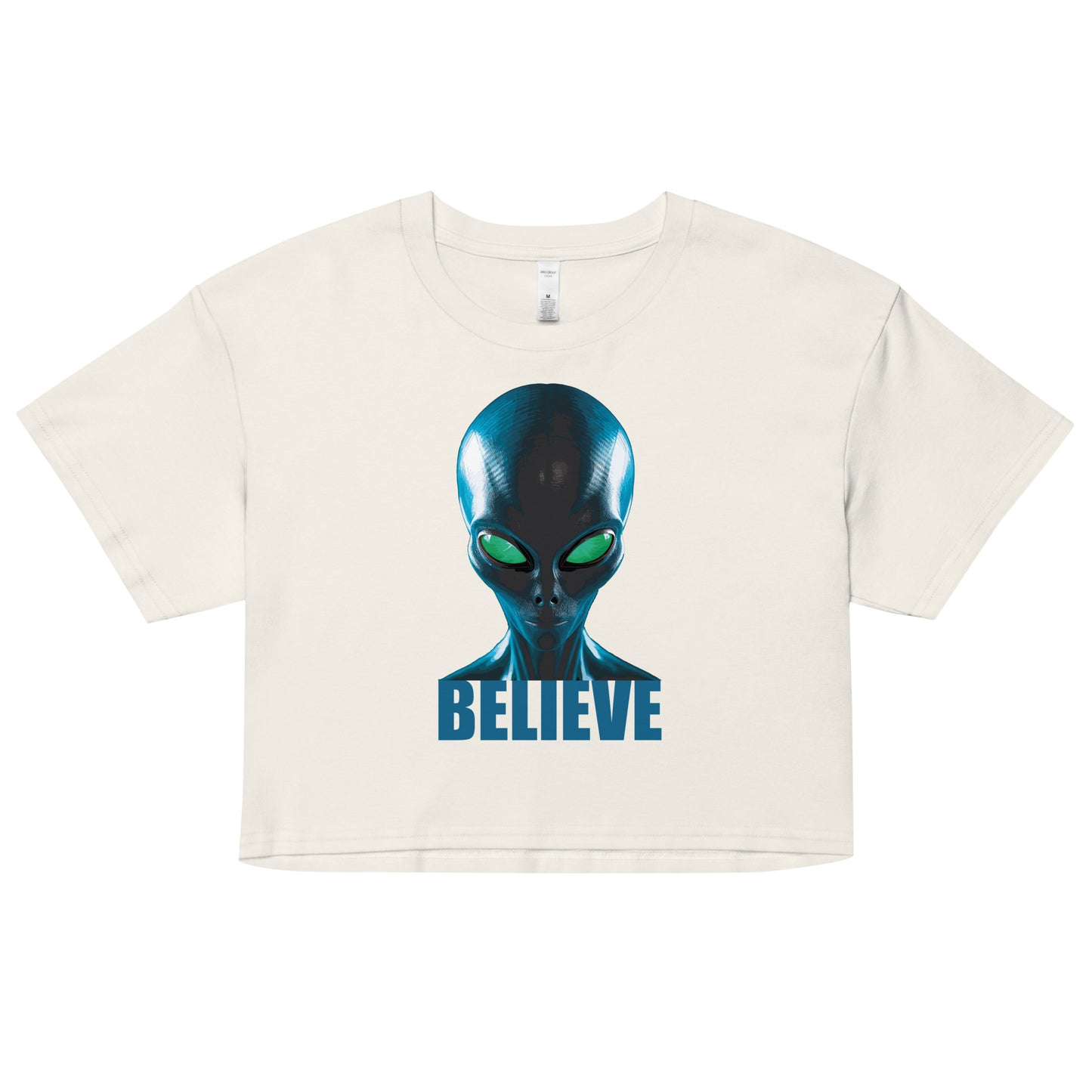 Believe in aliens Women’s crop top