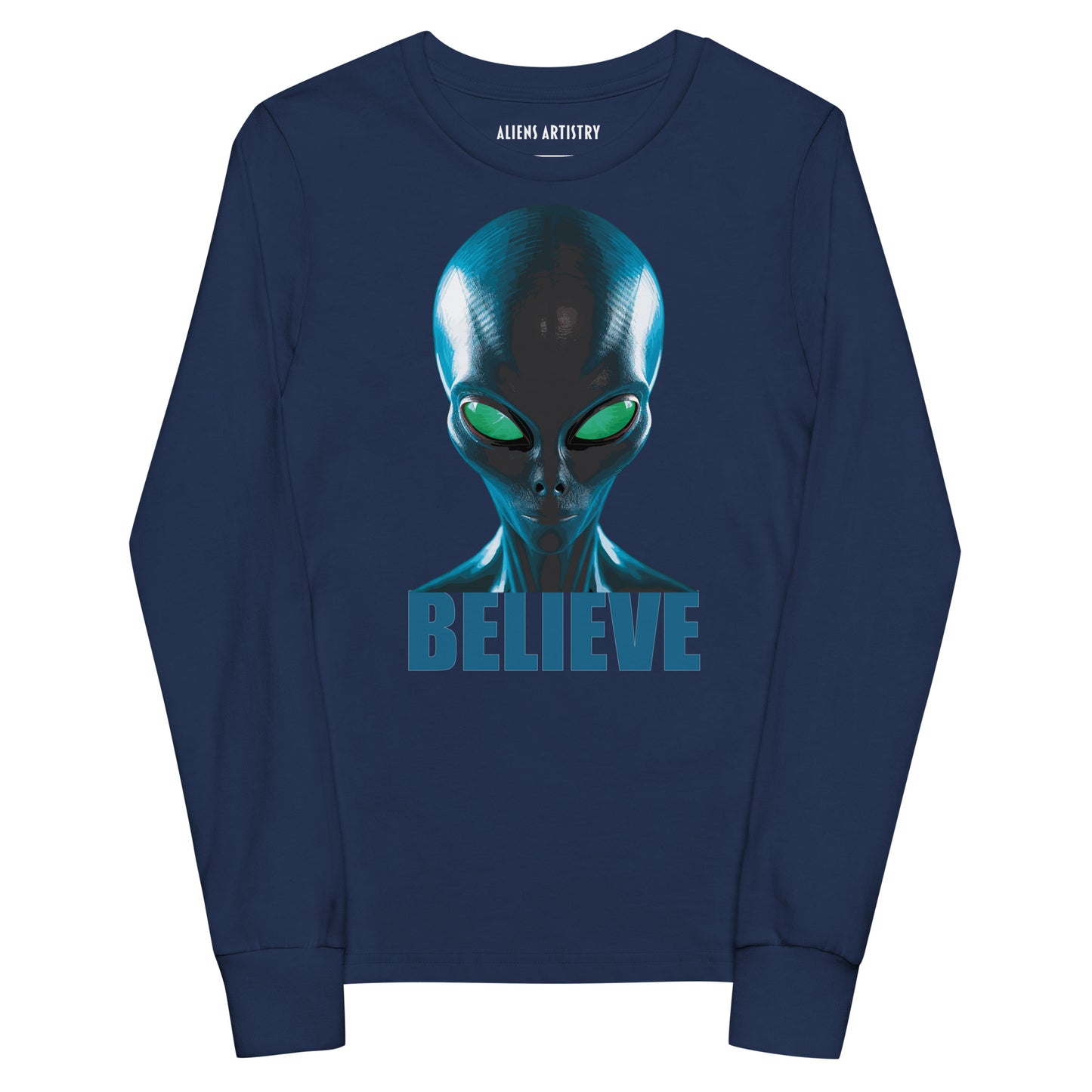 Believe in Aliens Youth long sleeve tee