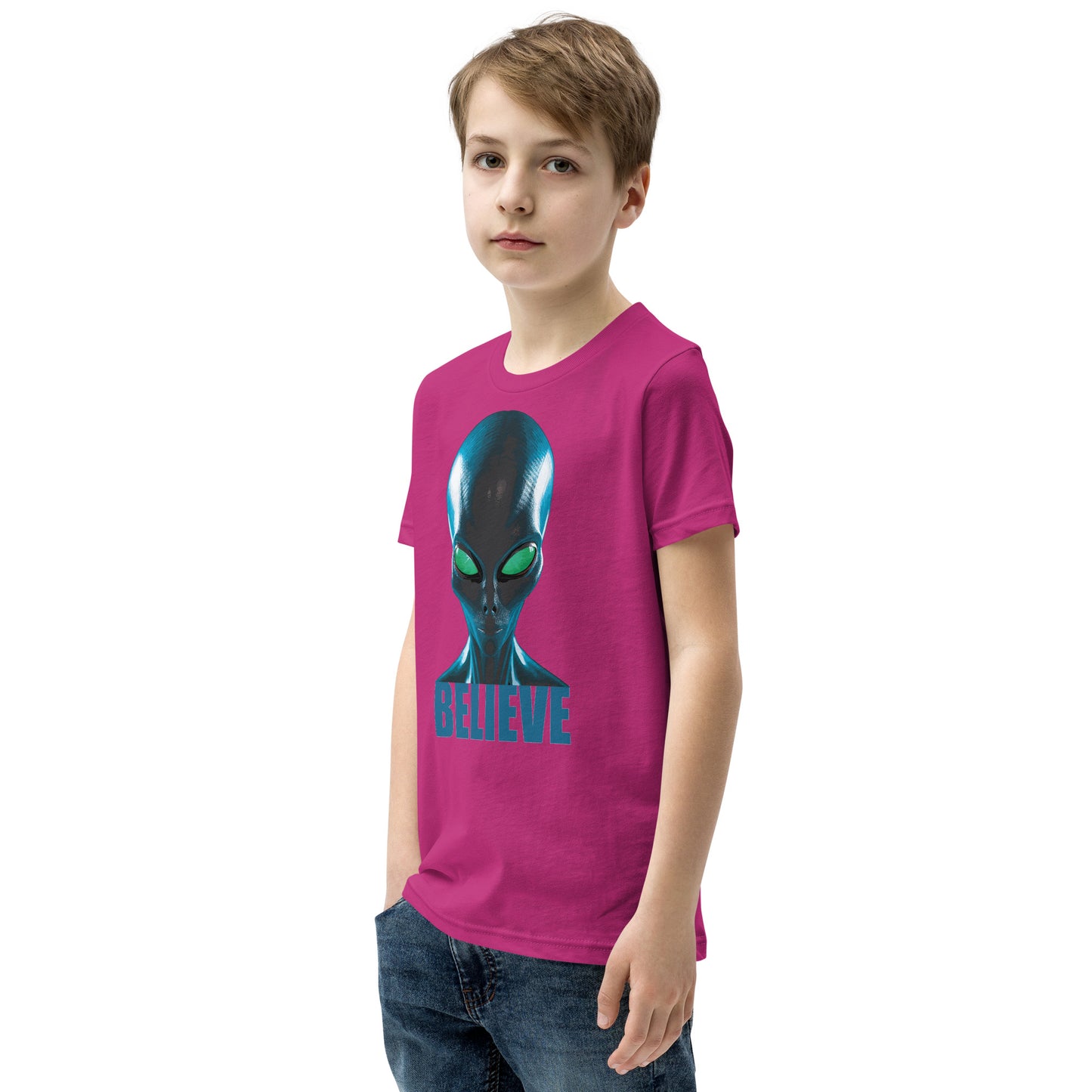 Believe in Aliens Youth Short Sleeve T-Shirt