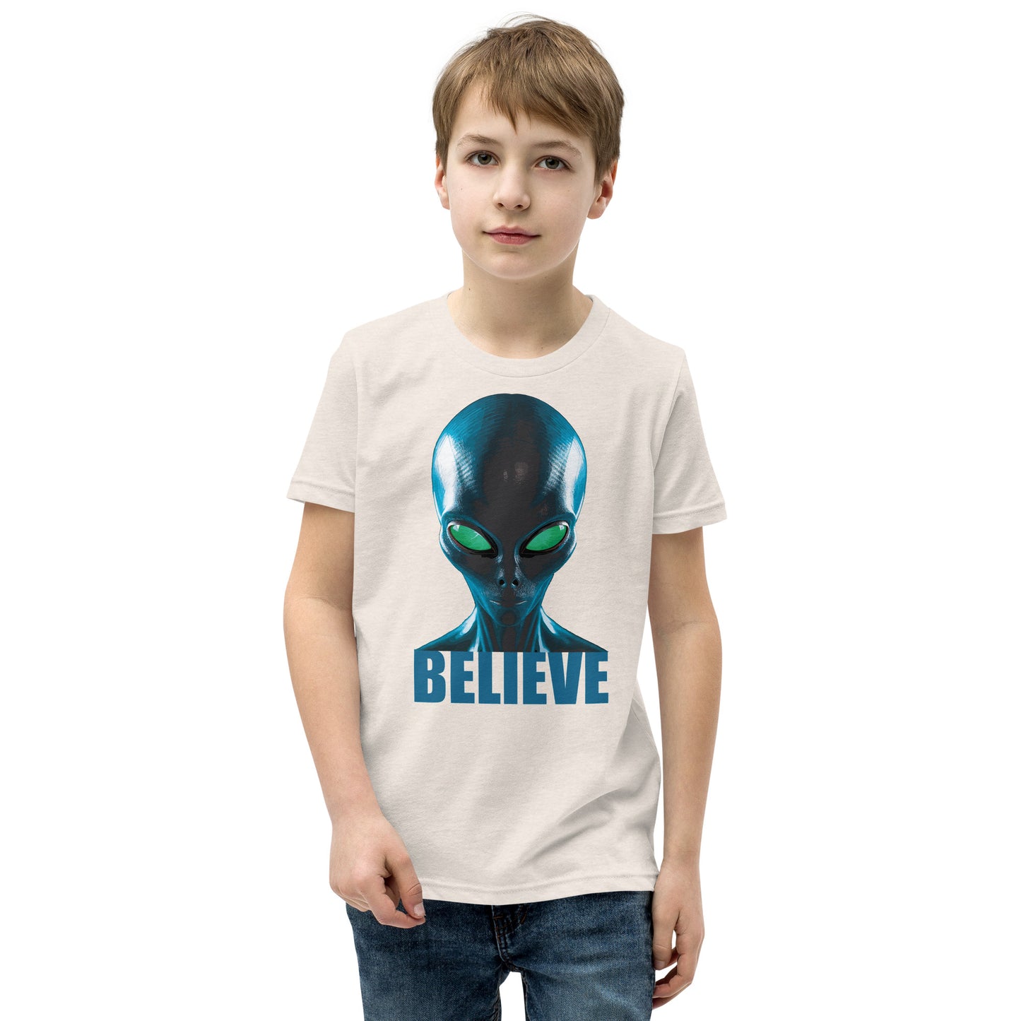 Believe in Aliens Youth Short Sleeve T-Shirt