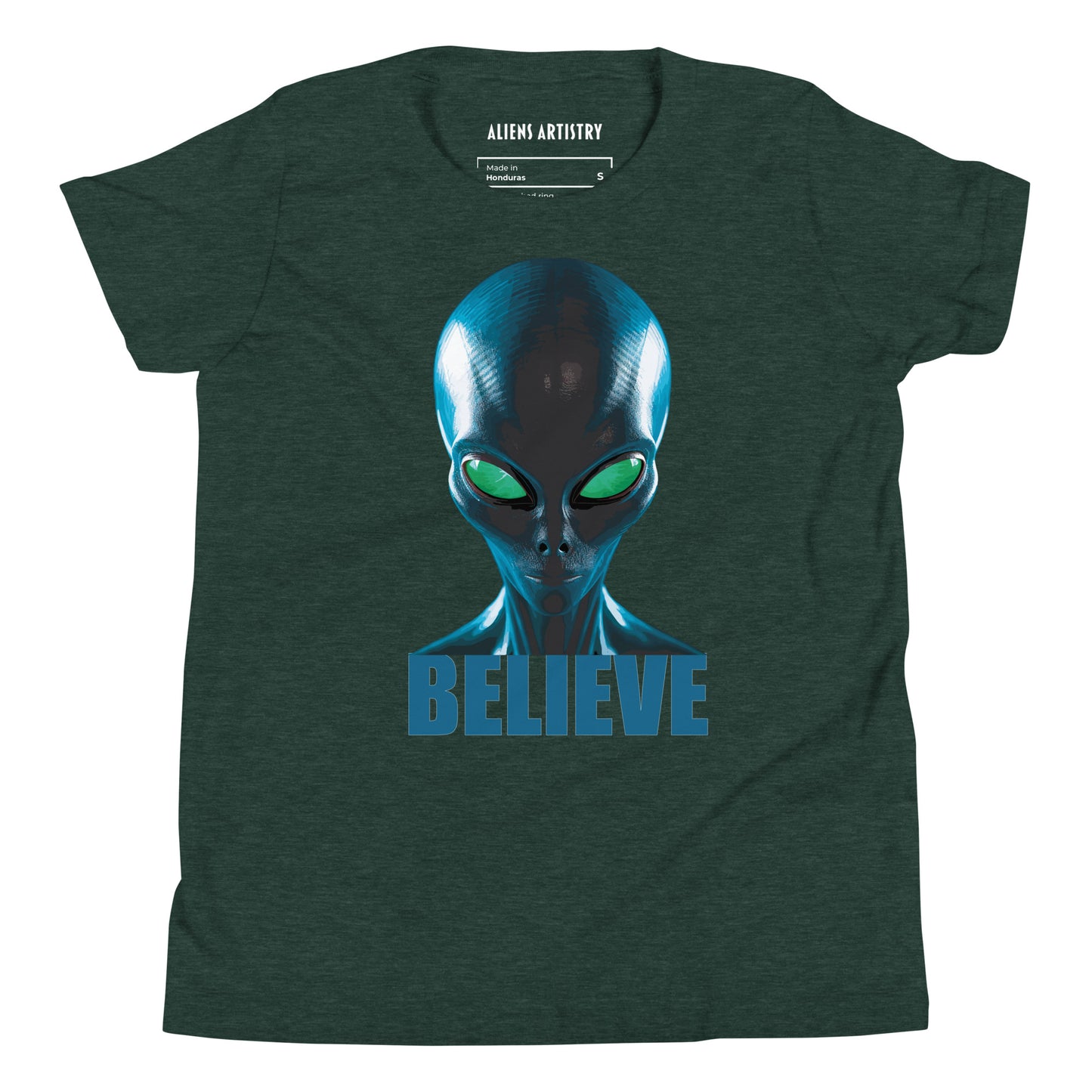 Believe in Aliens Youth Short Sleeve T-Shirt