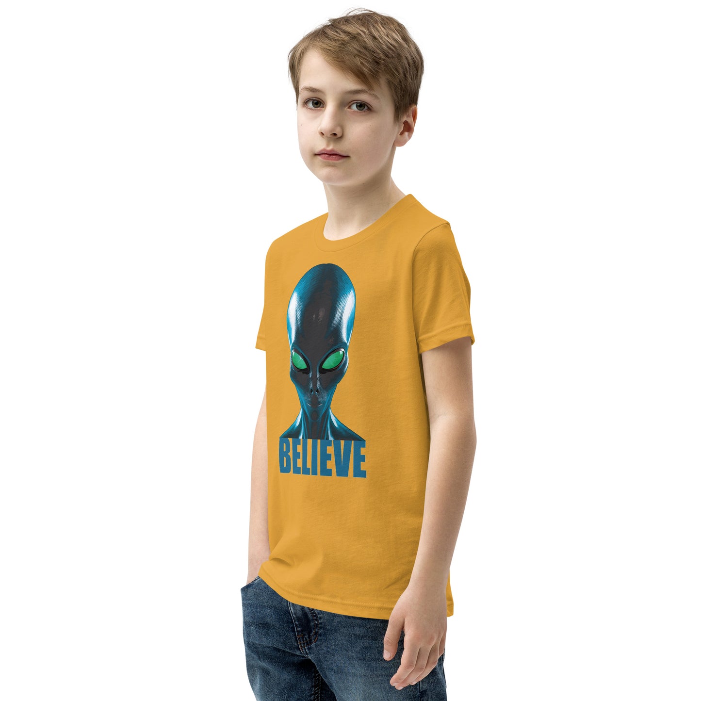 Believe in Aliens Youth Short Sleeve T-Shirt