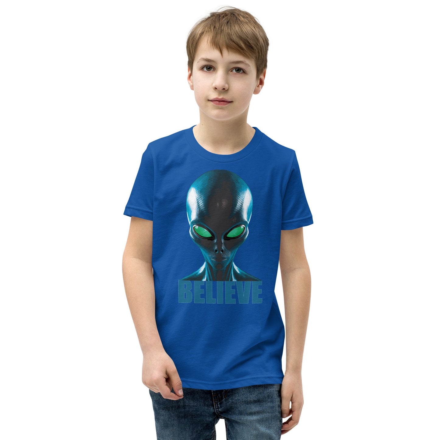 Believe in Aliens Youth Short Sleeve T-Shirt